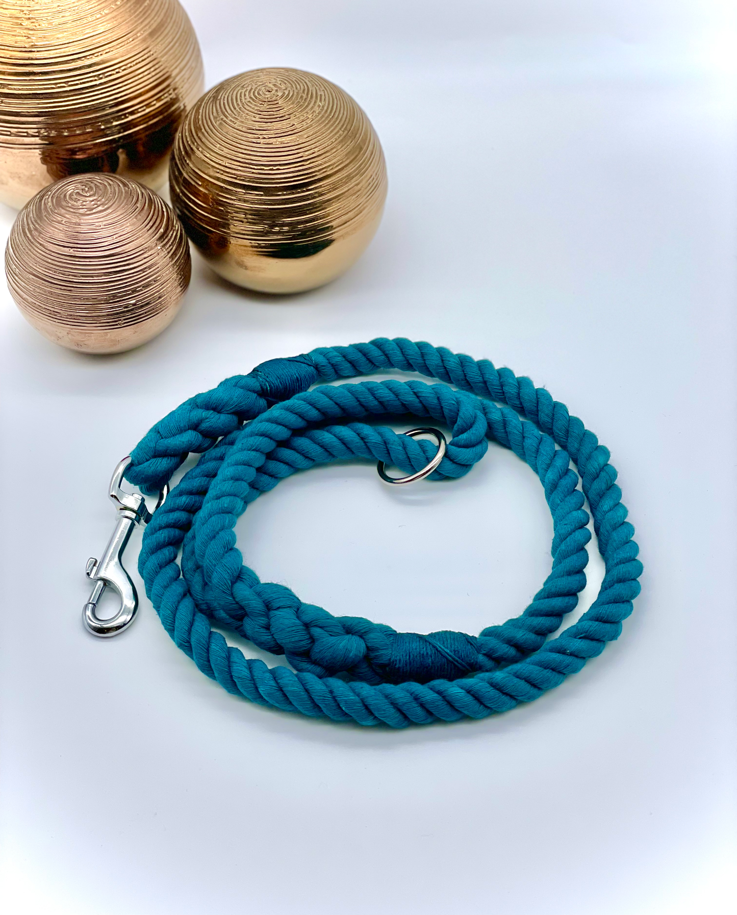 Cotton Rope Lead - 'Teal'