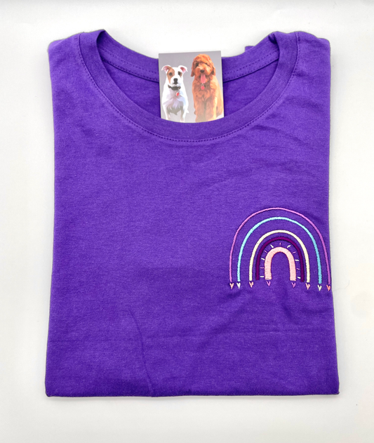 Embroidered T-shirt - 'Iris Dreams'