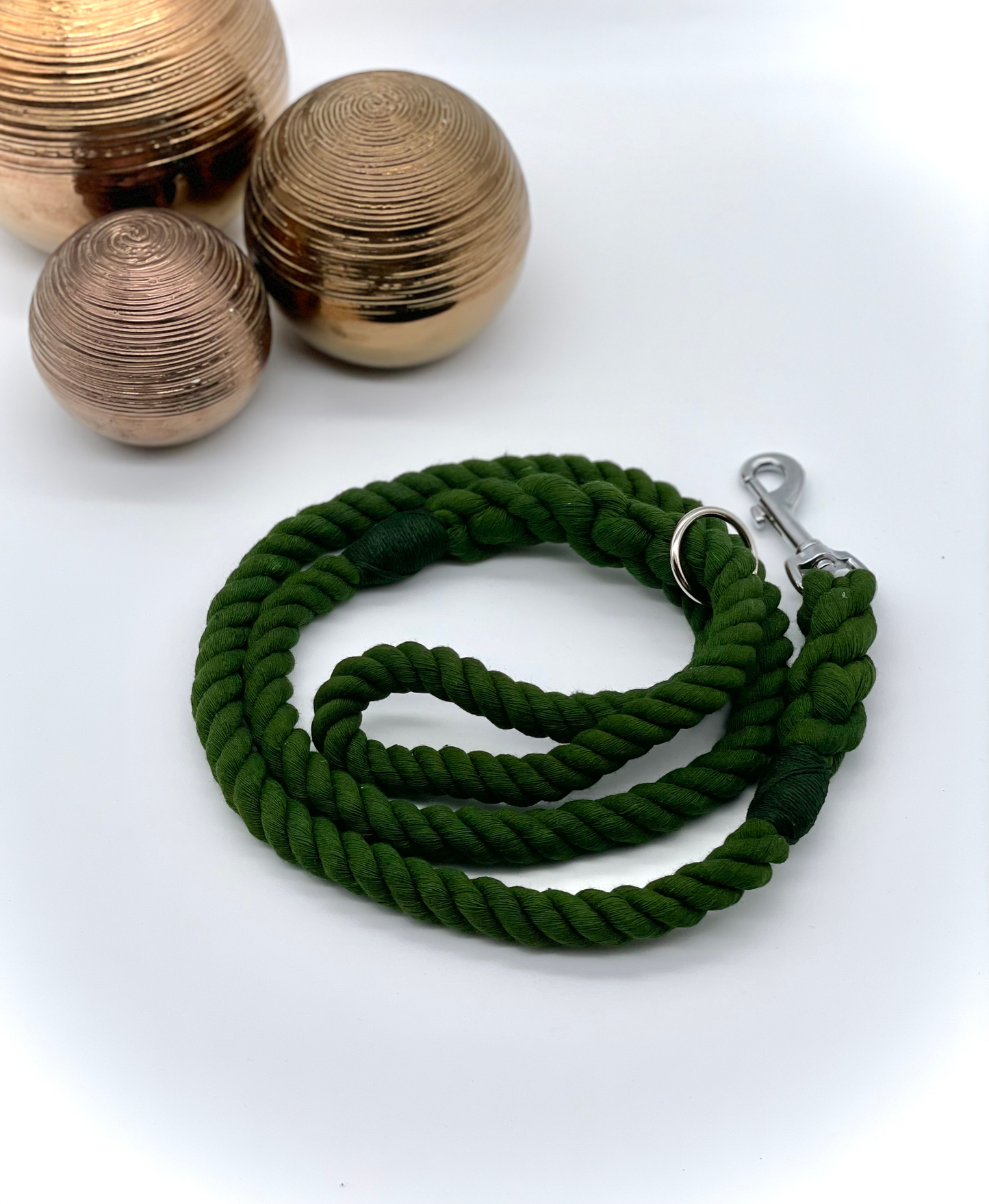 Cotton Rope Lead - 'Forest Green'