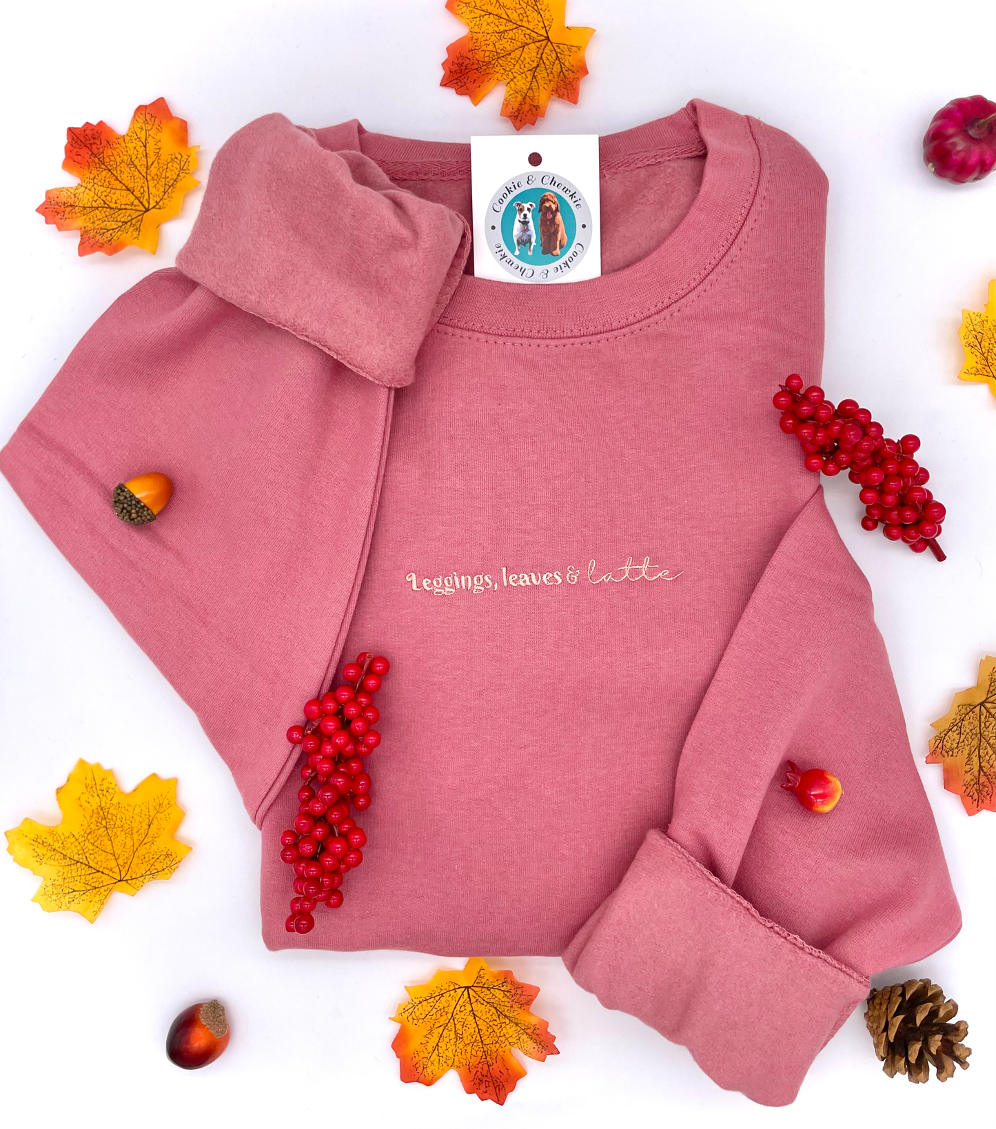 Embroidered Sweatshirt - 'Autumn Vibes'
