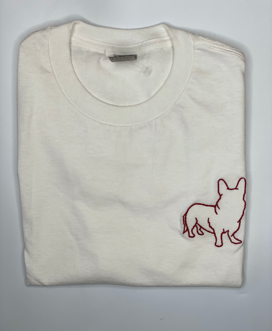Embroidered Corgi T-shirt