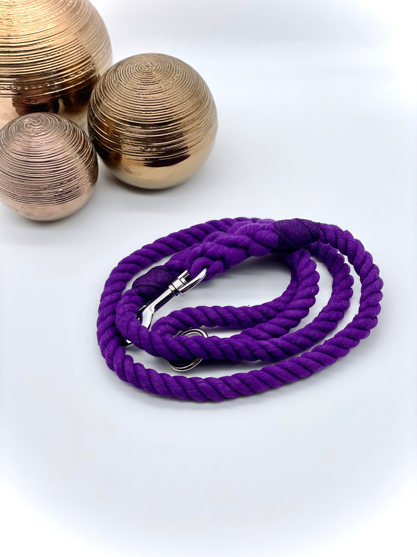 Cotton Rope Lead - 'Purple'