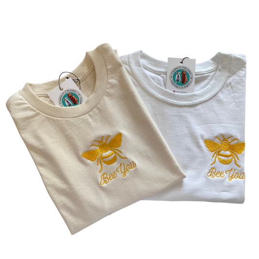 Embroidered T-shirt - 'Bee You'