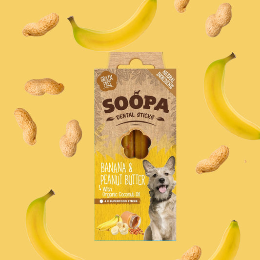Soopa Dental Sticks Banana and Peanut Butter