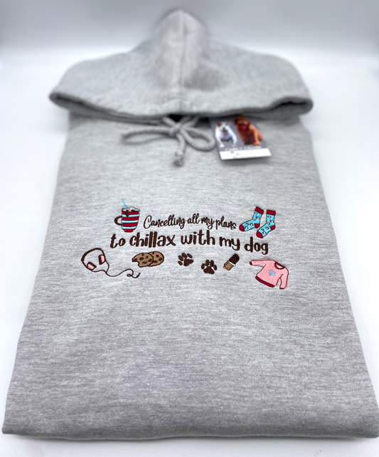 Embroidered Hoodie - 'Cancelling Plans'